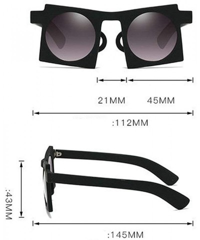 Square 2019 Unique Unisex Small sun glasses vintage Square gradient punk sun glasses shades uv400 - Pink - CV18NYC34HH $10.63