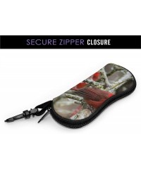 Aviator Sunglasses Case Cardinal Perched On A Frozen Branch Light Neoprene Zipper Eyeglass Case for Women Men Travel - CA199U...