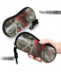 Aviator Sunglasses Case Cardinal Perched On A Frozen Branch Light Neoprene Zipper Eyeglass Case for Women Men Travel - CA199U...