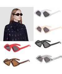 Wrap Unisex Irregular Diamond Shaped Fashion Lightweight Polarized Sunglasses - Red - CR196LYZCOT $7.24