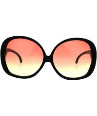 Butterfly Womens Drop Temple Butterfly Oceanic Gradient Plastic Sunglasses - Black Orange Yellow - C3186GK7OAC $7.51