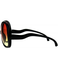 Butterfly Womens Drop Temple Butterfly Oceanic Gradient Plastic Sunglasses - Black Orange Yellow - C3186GK7OAC $7.51