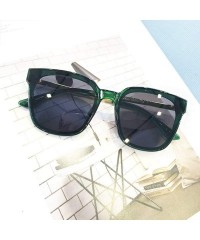 Square Women Oversize Sunglasses Vintage Men Fashion Brand Designer Square Sun Glasses UV400 Eyewear - C06 - CD18W0MT3OH $27.75