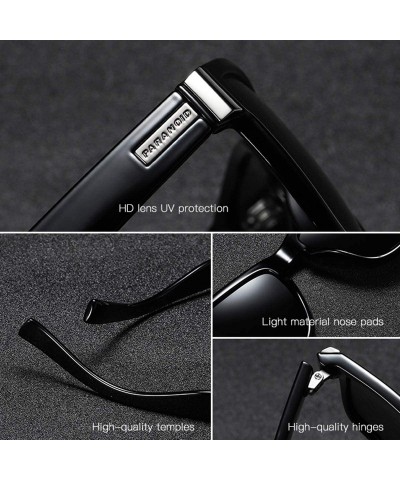 Sport Polarized Sunglasses cycling sunglasses Mirrored - Black - C718UKYGDYA $11.68