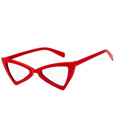 Butterfly Women/Men Sunglasses Fashion Bow Frame UV400 Anti-glare Lens Glasses - Red&silver - CD18D4NQSGI $17.24