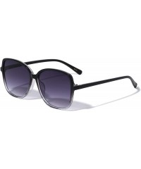 Square Classic Retro Square Butterfly Fashion Sunglasses - Smoke Semi Clear - CK196MU8TWD $11.54