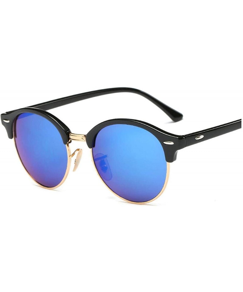 Goggle Hot Sunglasses Women Popular Brand Designer Retro Men Summer Style Sun Glasses - C2blue - CX1985H7ZN7 $15.44