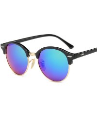 Goggle Hot Sunglasses Women Popular Brand Designer Retro Men Summer Style Sun Glasses - C2blue - CX1985H7ZN7 $15.44