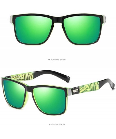 Sport Polarized Sunglasses cycling sunglasses Mirrored - Black - C718UKYGDYA $27.38