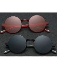 Round Oversized Sunglasses Designer Frameless Glasses - Black - CM18S5MTL5S $19.46