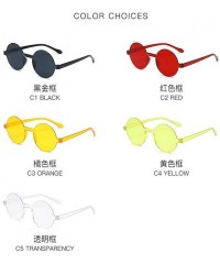 Round Oversized Sunglasses Designer Frameless Glasses - Black - CM18S5MTL5S $19.46