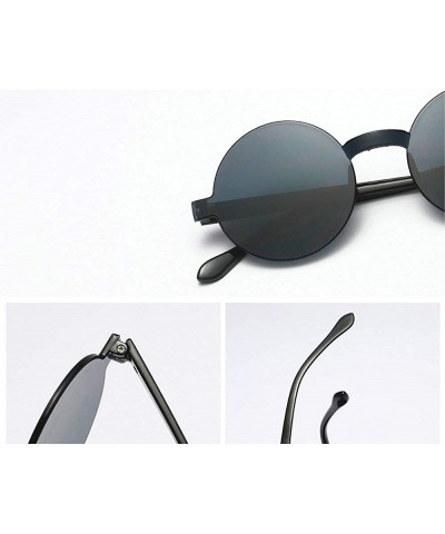 Round Oversized Sunglasses Designer Frameless Glasses - Black - CM18S5MTL5S $8.80