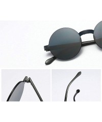 Round Oversized Sunglasses Designer Frameless Glasses - Black - CM18S5MTL5S $19.46