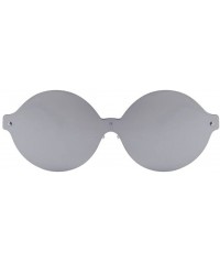 Goggle Women Round Mirror UV400 Integrated Sunglasses Men Eyewear - Silver - C917Z6ZL88N $13.99
