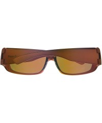 Rectangular Rectangle Orange Plastic Sunglass PE12 6 Orange - CQ11U4M9IFJ $18.38