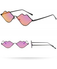 Rectangular Women Man Fashion Vintage Lips Irregular Shape Sunglasses-Eyewear Retro Unisex - E - CL18OZH8YR0 $7.49