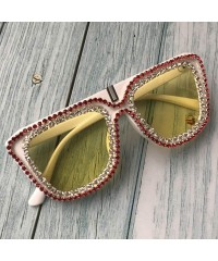 Round Big Men Sunglasses Square Shape Diamond Sun Glasses UV400 Oversized Nigt Vision Lens Eyeglass Oculos De Sol - CI198AHSR...