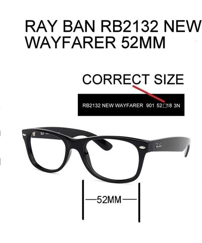 Wayfarer Replacement Lenses For Ray-Ban RB2132 New Wayfarer Blue 52 mm (not 55 mm) Polarized 100% UVAB - Blue - CG194A747I4 $...