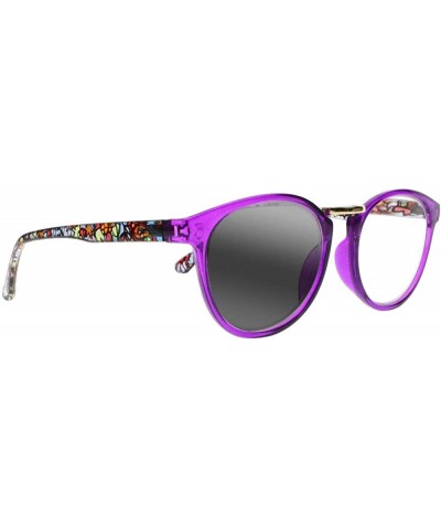 Oval Women Bohemian Style Sunglasses Bifocal Transition Photochromic Reader Reading Glasses - Purple - CE18I6SCS8H $20.42