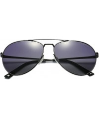 Aviator Mens Womens Aviator UV400 Polarized Sunglasses with Sun Glasses Case - Black/Grey Board - CB1864GXR0M $13.99