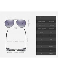 Aviator Mens Womens Aviator UV400 Polarized Sunglasses with Sun Glasses Case - Black/Grey Board - CB1864GXR0M $13.99
