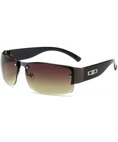 Goggle Women Sport Sunglasses Oval semi-rimless Sunglasses Driving Cycling and Running Sunglasses - CG18X93TKZ8 $18.29