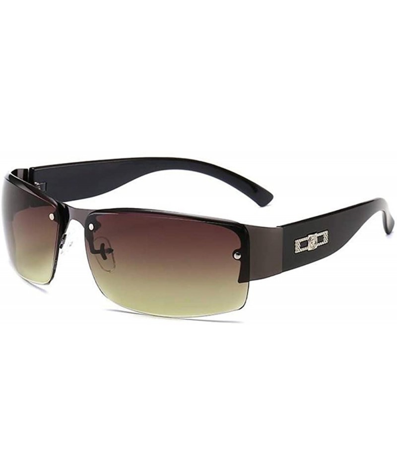 Goggle Women Sport Sunglasses Oval semi-rimless Sunglasses Driving Cycling and Running Sunglasses - CG18X93TKZ8 $10.88