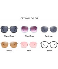 Square Fashion Vintage Square Women Sunglasses Retro Candy Pink Sunglass Female Oculos De Sol UV400 - Black - C2197Y7IC8Q $20.61