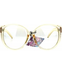 Butterfly Womens Ironic Granny Thick Plastic Butterfly Clear Lens Eye Glasses - Yellow - C2182K0KU05 $12.23