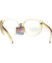Butterfly Womens Ironic Granny Thick Plastic Butterfly Clear Lens Eye Glasses - Yellow - C2182K0KU05 $12.23