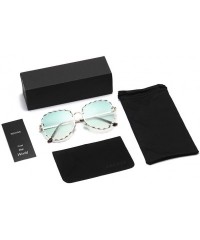 Butterfly Butterfly Sunglasses Rimless Scalloped - Green - CQ18RL3NDZM $9.02