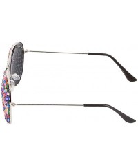 Oversized Rhinestone Rave Glasses Goggles with Bling Crystal Glass Lens - Colorful - CO18U4KAMI8 $10.26