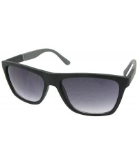 Wayfarer Big Vintage Retro Bifocal Sunglasses B116 - Flat Black Frame-gray Lenses - CN18D0S9IHY $16.37