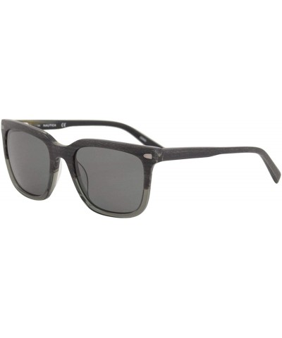 Square Plastic Frame Grey Mirror Lens Men's Sunglasses N6217S680925520309 - CM12MTWCT3J $68.81