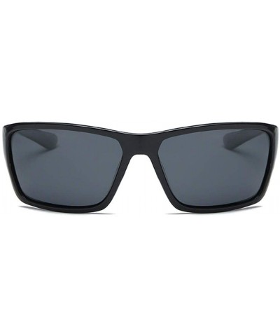 Oval Popular Polarized Men Sun Glasses Fishing Eyeglasses UV400 - C1 Black Black - CB18M3N6UI8 $20.05