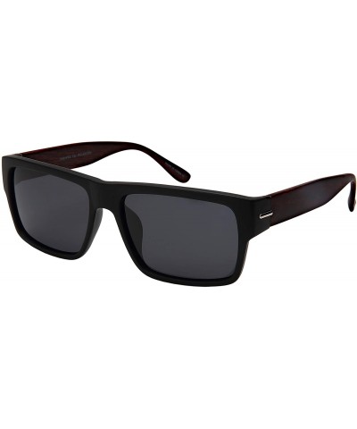 Rectangular Rectangular Polarized Sunglasses for Men Women Driving Fishing 540894WD-P - CE18M9OSXNS $14.21