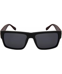 Rectangular Rectangular Polarized Sunglasses for Men Women Driving Fishing 540894WD-P - CE18M9OSXNS $14.21