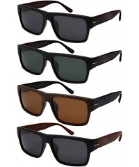 Rectangular Rectangular Polarized Sunglasses for Men Women Driving Fishing 540894WD-P - CE18M9OSXNS $14.21