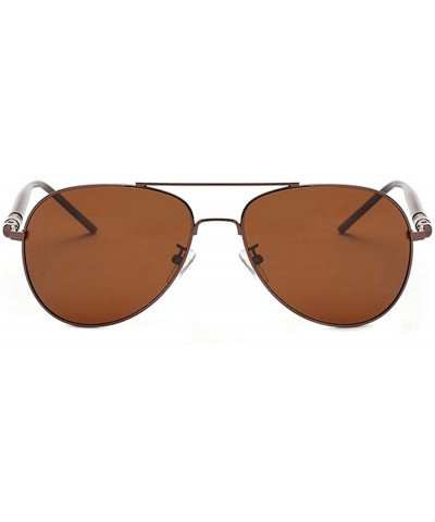 Aviator Polarized Sunglasses for Men Women-Classic Aviator Style-UV Protection 8084 - Brown - CY199UTIWON $7.73