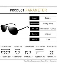 Rimless Polarized Sunglasses for Men- Lightweight Metal Frame Driving Mens Sunglasses - Black Al-mg - CI188WT999M $9.05