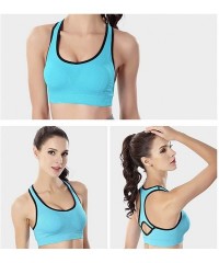 Sport Air Permeable Cooling Summer Sport Yoga Wireless Bra - B-blue - CM18UNZ4EIZ $14.93