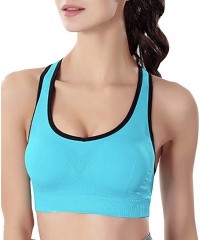 Sport Air Permeable Cooling Summer Sport Yoga Wireless Bra - B-blue - CM18UNZ4EIZ $14.93