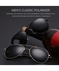 Aviator Polarized Sunglasses for Men Women-Classic Aviator Style-UV Protection 8084 - Brown - CY199UTIWON $7.73