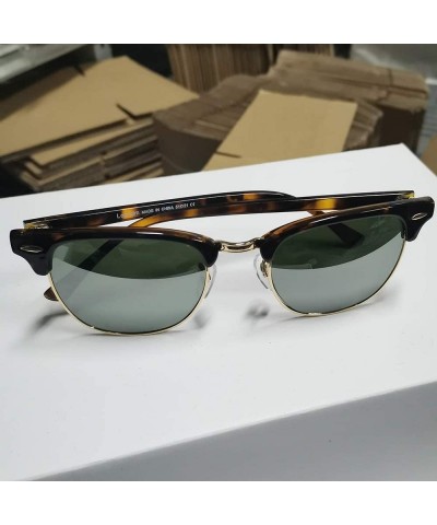 Square sunglasses for women men TR90 frame TAC and crystal glass lens sun glasses - Leopard Frame/Silver Lens - CC194REOGCK $...