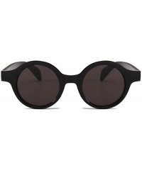 Oversized Retro Small Round Sunglasses Women Men Fashion Vintage Sun Glasses Black White Leopard Red Sunglass UV400 - Red - C...