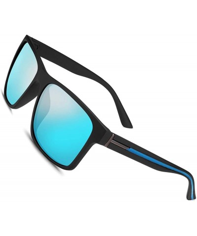 Round Polarized Sunglasses for Men Women Driving Fishing Mens Sunglasses Rectangular Vintage Sun Glasses - CB18WR7TG4E $16.05