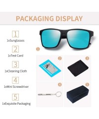 Round Polarized Sunglasses for Men Women Driving Fishing Mens Sunglasses Rectangular Vintage Sun Glasses - CB18WR7TG4E $16.05