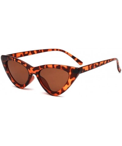 Cat Eye Sunglasses Triangle Vintage Ladies Glasses - C6clearbrown - C3199EI64IC $16.18