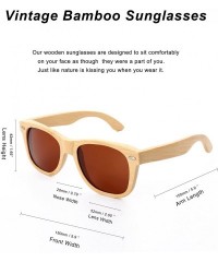 Oversized Polarized Sunglasses Replacement - Bamboo - CD182L6T8QM $27.30