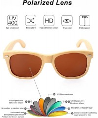 Oversized Polarized Sunglasses Replacement - Bamboo - CD182L6T8QM $27.30